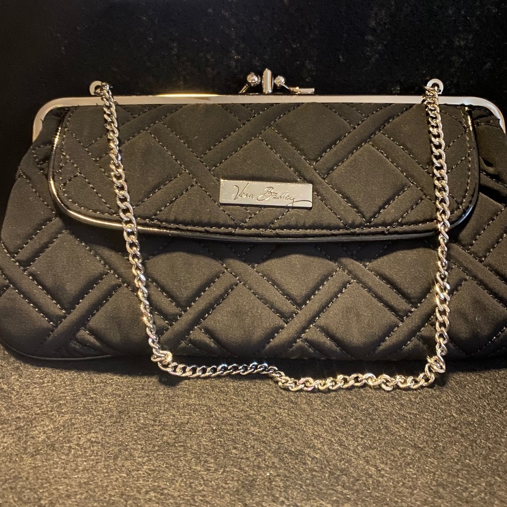 Vera Bradley Black Quilted Purse/clutch